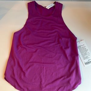 lululemon lightweight run kit tank top - size 0 brand new - vivid plum - rare